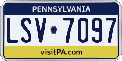 PA license plate LSV7097