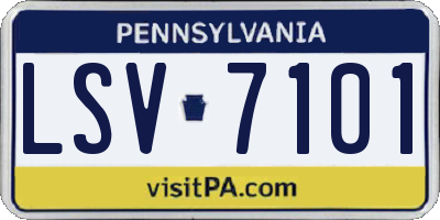 PA license plate LSV7101