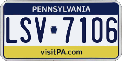 PA license plate LSV7106