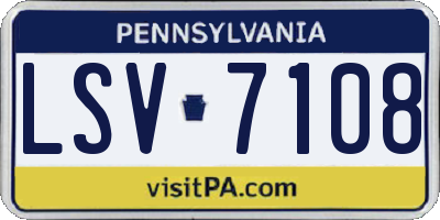 PA license plate LSV7108