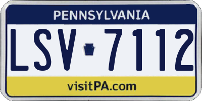 PA license plate LSV7112