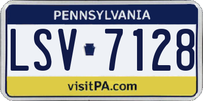 PA license plate LSV7128