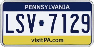 PA license plate LSV7129