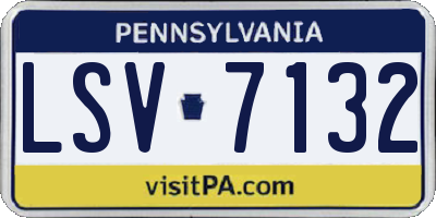 PA license plate LSV7132