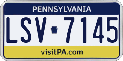 PA license plate LSV7145