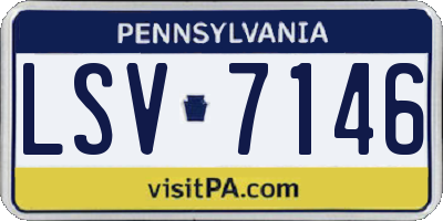 PA license plate LSV7146
