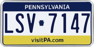 PA license plate LSV7147