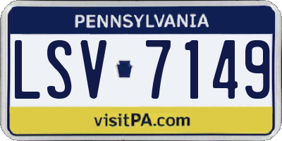 PA license plate LSV7149