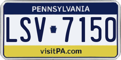 PA license plate LSV7150