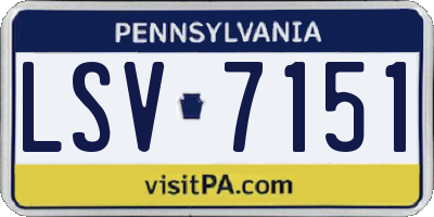 PA license plate LSV7151