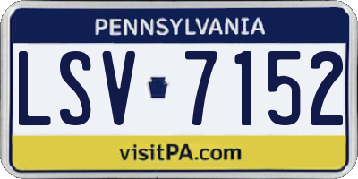 PA license plate LSV7152