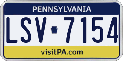 PA license plate LSV7154