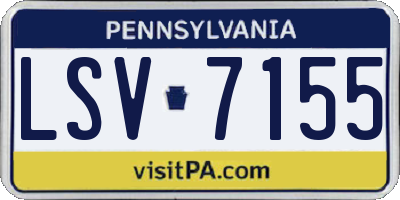PA license plate LSV7155