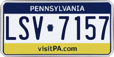 PA license plate LSV7157
