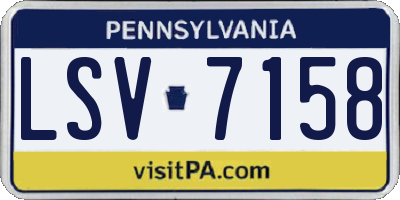 PA license plate LSV7158