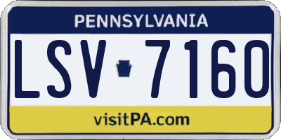PA license plate LSV7160