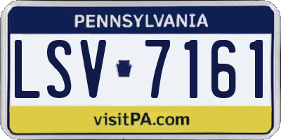 PA license plate LSV7161
