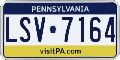 PA license plate LSV7164
