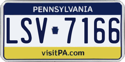 PA license plate LSV7166