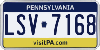 PA license plate LSV7168