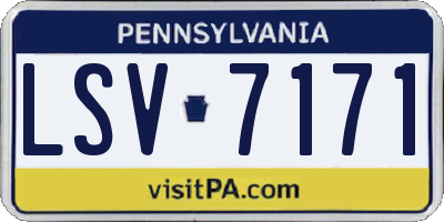 PA license plate LSV7171
