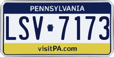 PA license plate LSV7173