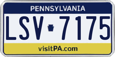 PA license plate LSV7175