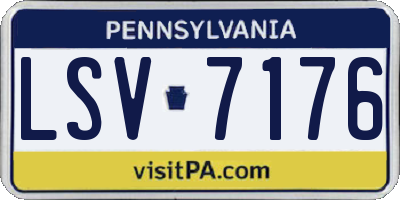 PA license plate LSV7176