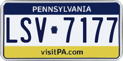 PA license plate LSV7177