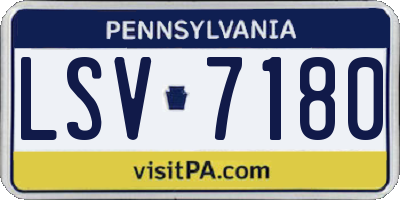 PA license plate LSV7180