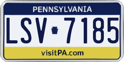 PA license plate LSV7185