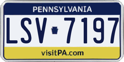 PA license plate LSV7197