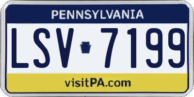 PA license plate LSV7199