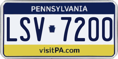 PA license plate LSV7200