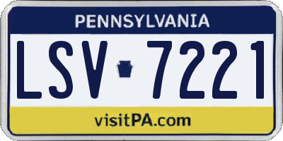 PA license plate LSV7221