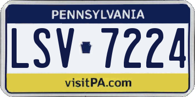 PA license plate LSV7224