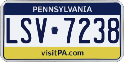 PA license plate LSV7238