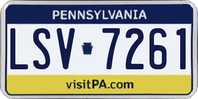 PA license plate LSV7261