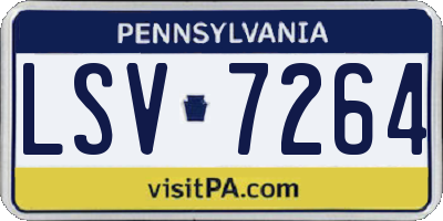 PA license plate LSV7264