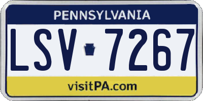 PA license plate LSV7267