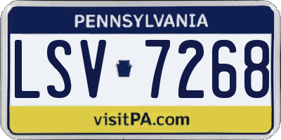 PA license plate LSV7268