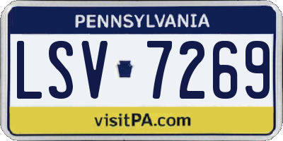 PA license plate LSV7269