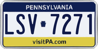 PA license plate LSV7271