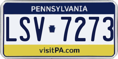 PA license plate LSV7273