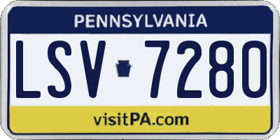 PA license plate LSV7280