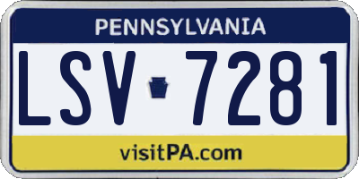 PA license plate LSV7281