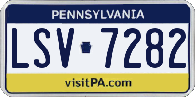 PA license plate LSV7282