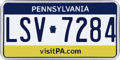 PA license plate LSV7284