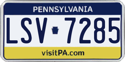 PA license plate LSV7285