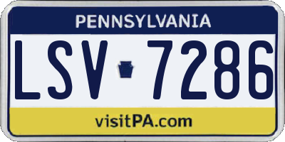 PA license plate LSV7286